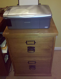 My new (to me) filing cabinet.